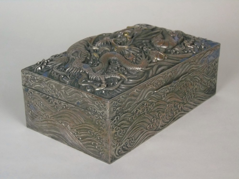 Chinese Copper Dragon Casket Jewellery Box View IV