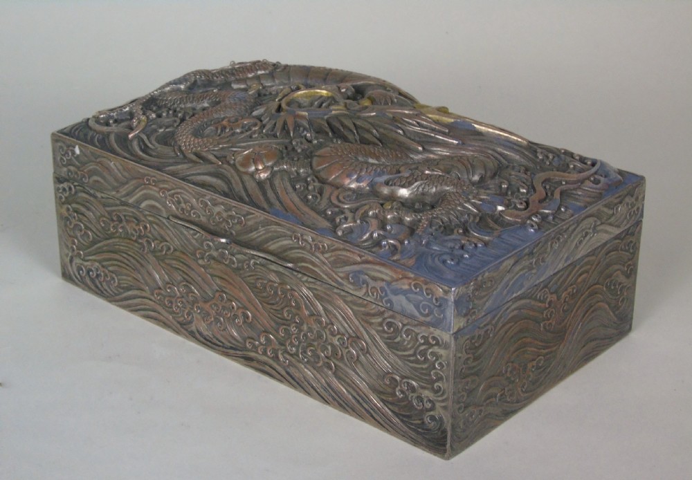 Chinese Copper Dragon Casket Jewellery Box View VI