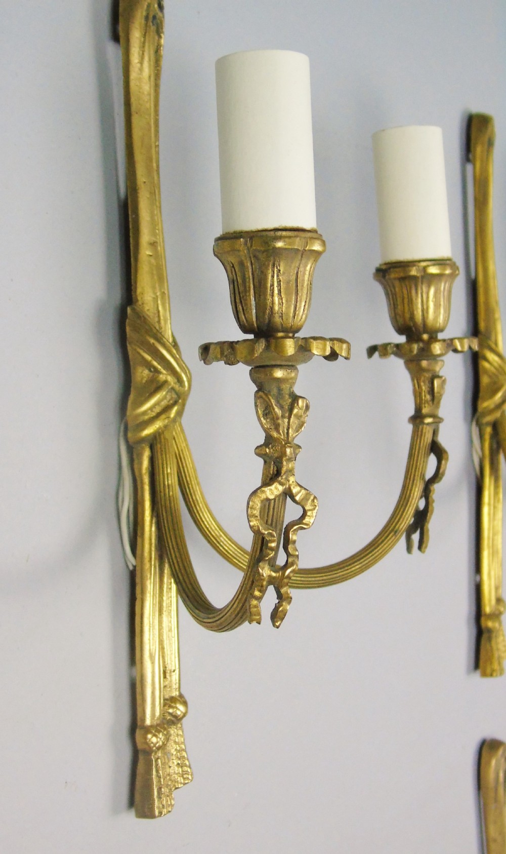 Elegant Set of Four Gilt Bronze French Wall Lights View II