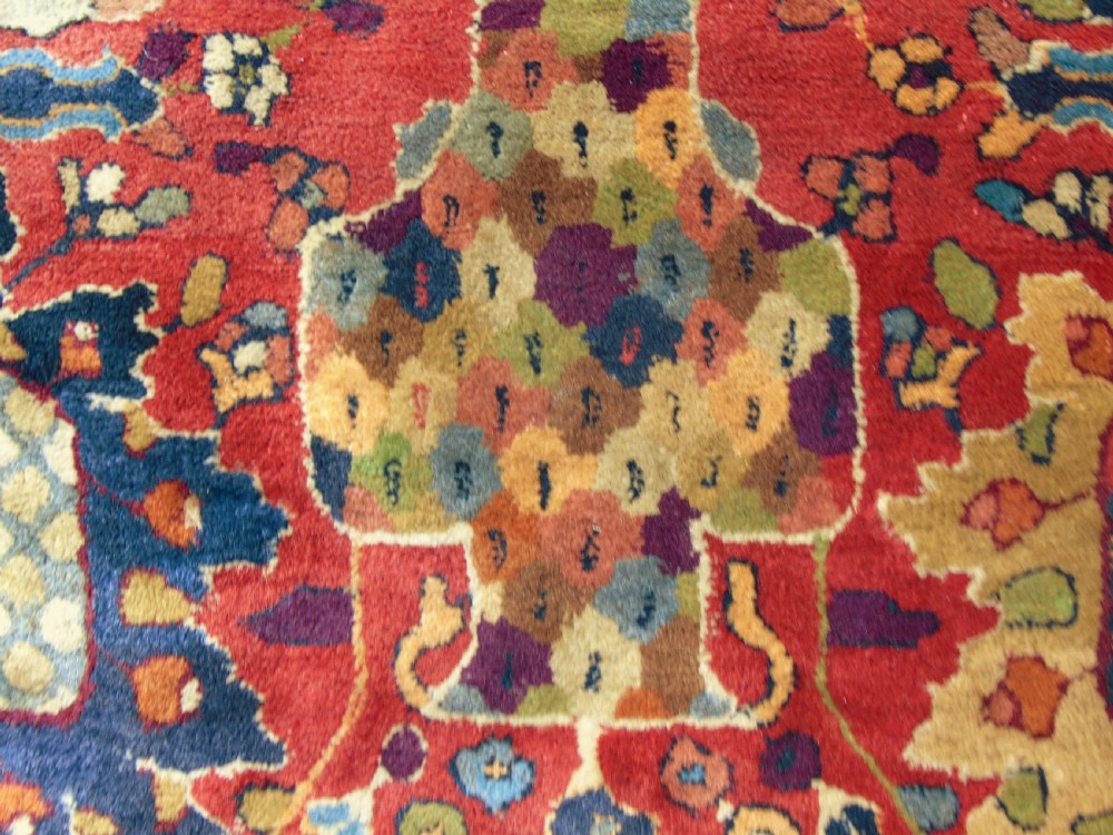 Beautiful Antique Hand Woven Carpet Agra Design Arts & Crafts View II