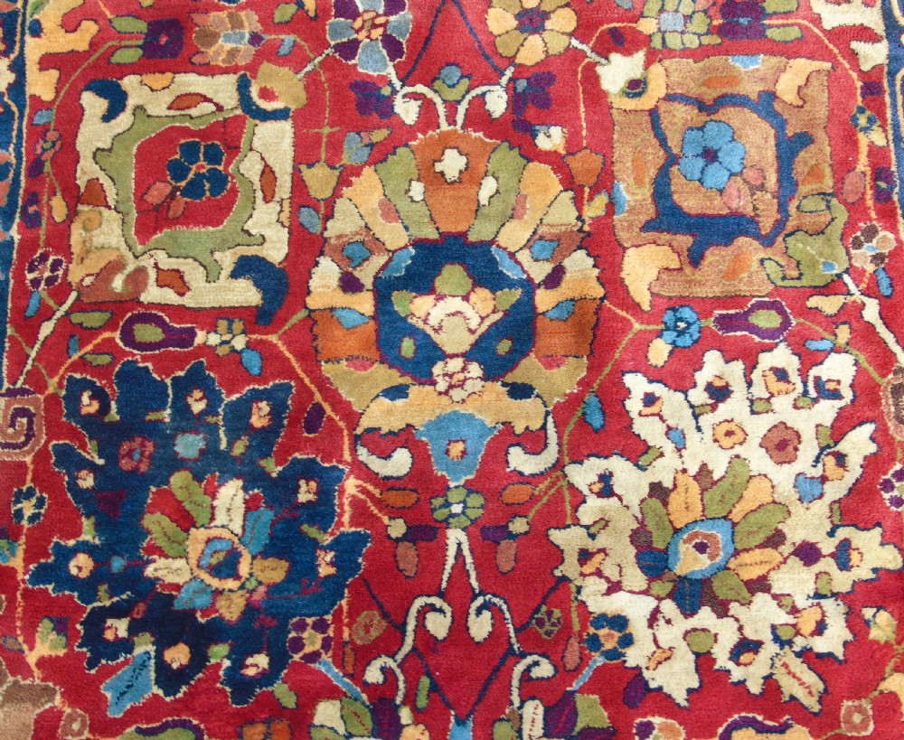 Beautiful Antique Hand Woven Carpet Agra Design Arts & Crafts View VII