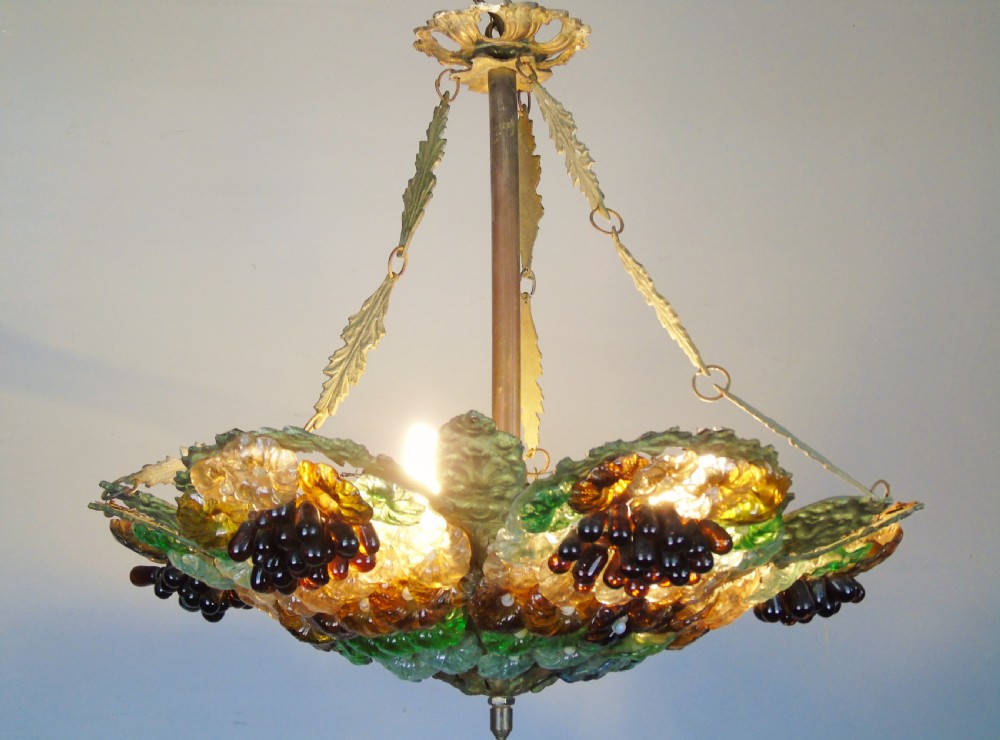 Impressive Italian Murano Glass Ceiling Light Chandelier View II