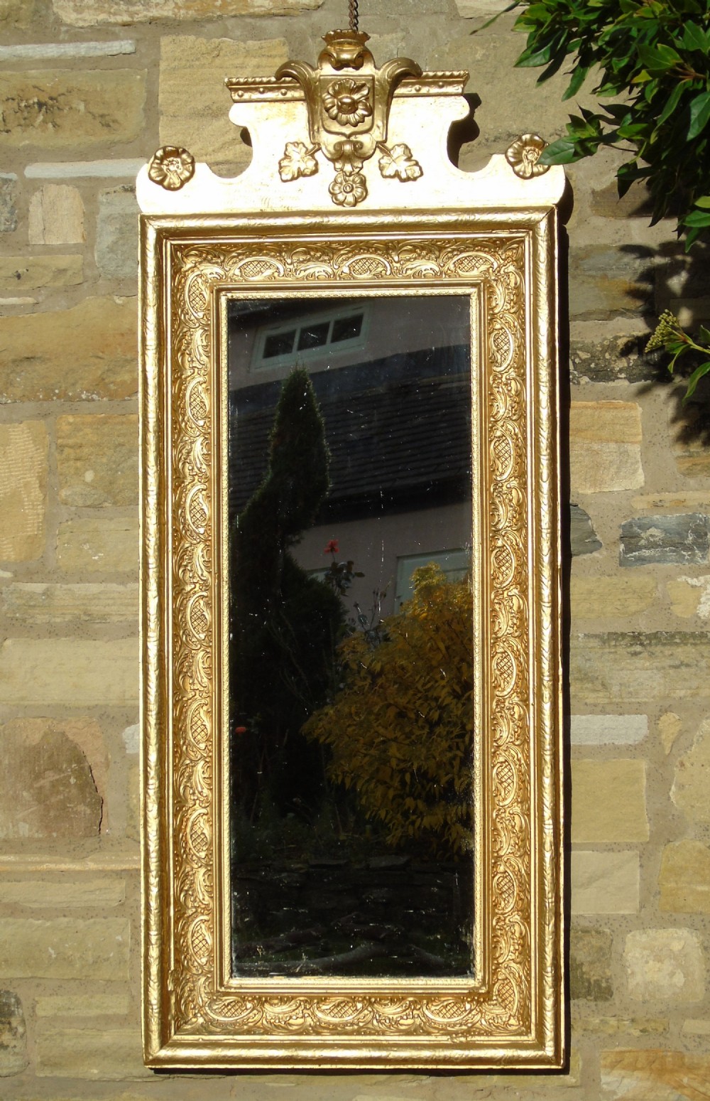 Attractive Large 19th Century Swedish Wall Mirror 