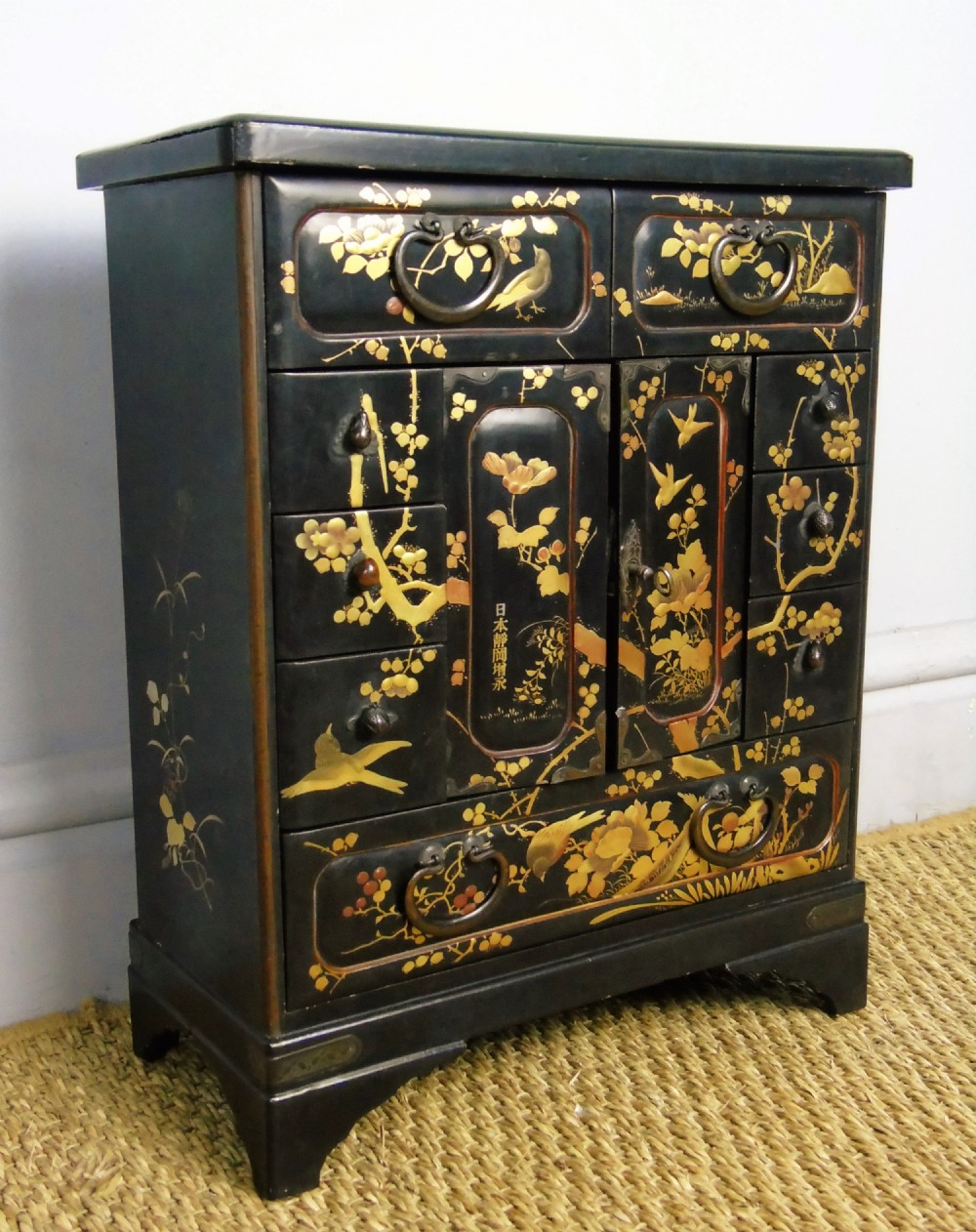 Beautiful Signed Japanese Lacquer Table Cabinet