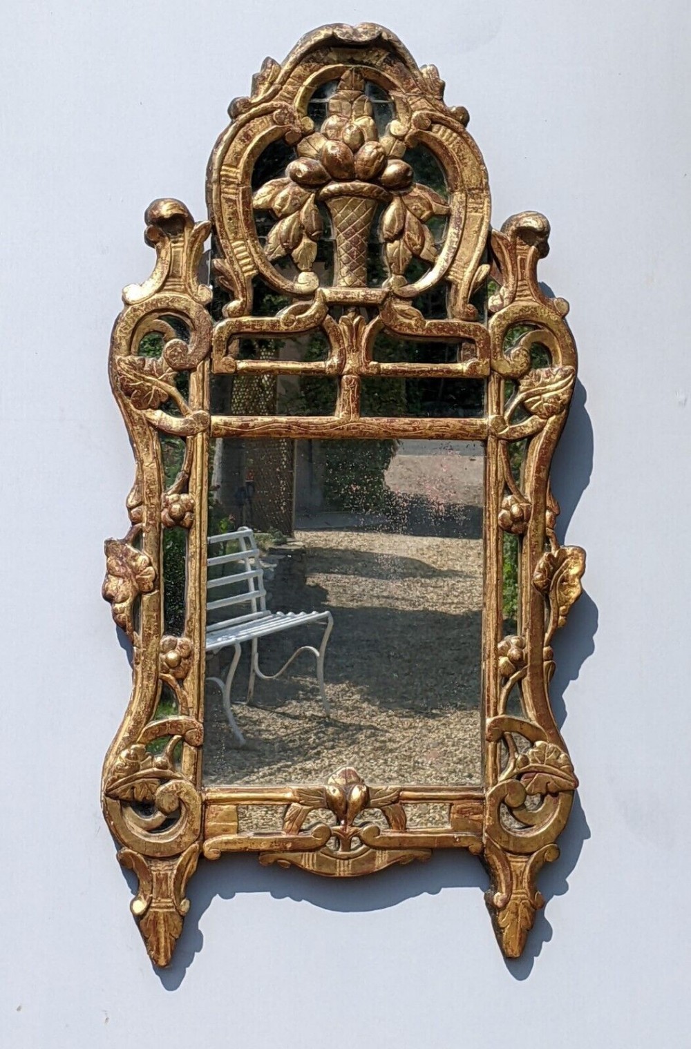 Rare 18th Century Italian Gilt Wood Pier Mirror