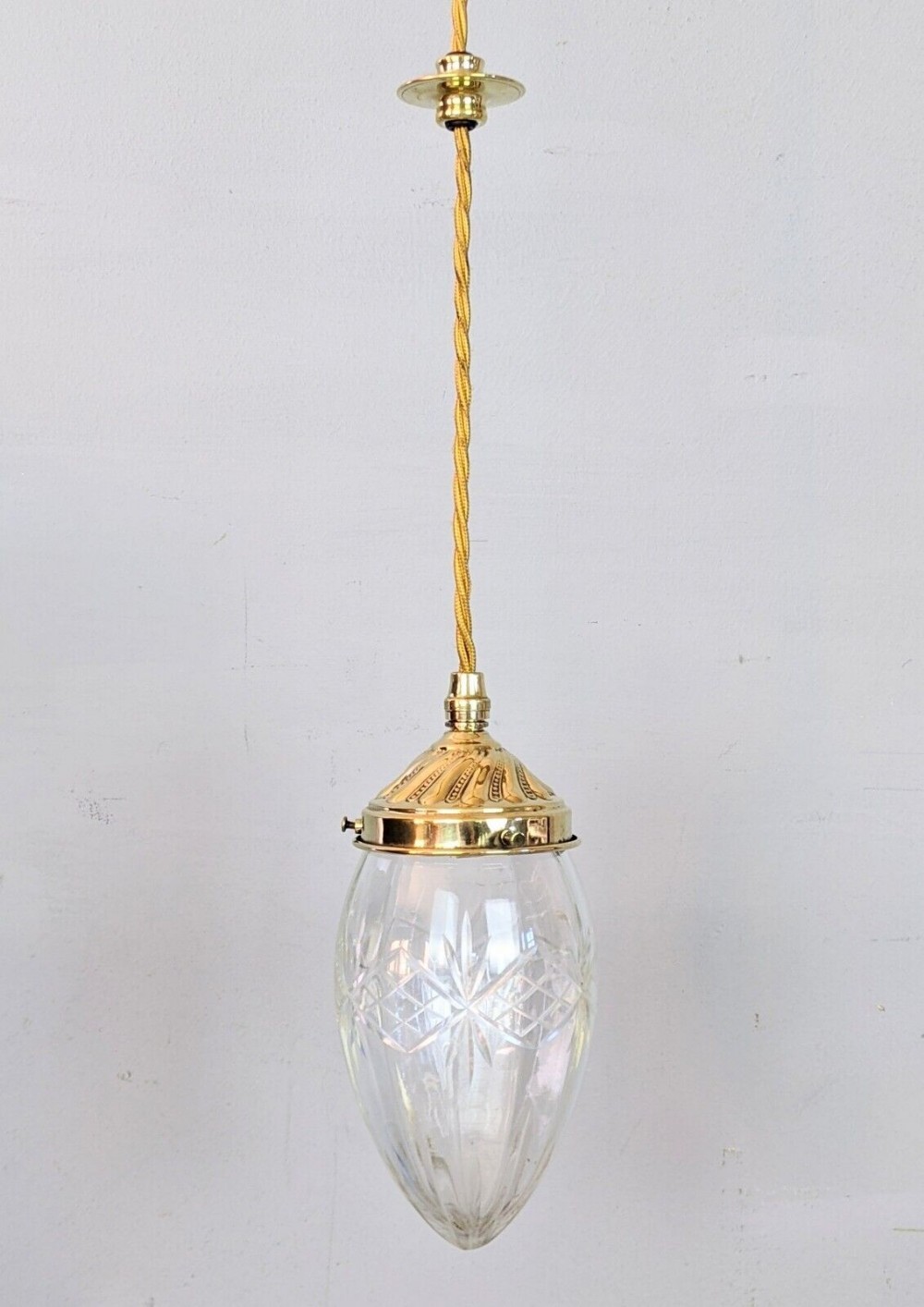 Good Victorian Hanging Cut Glass Hall Light Chandelier