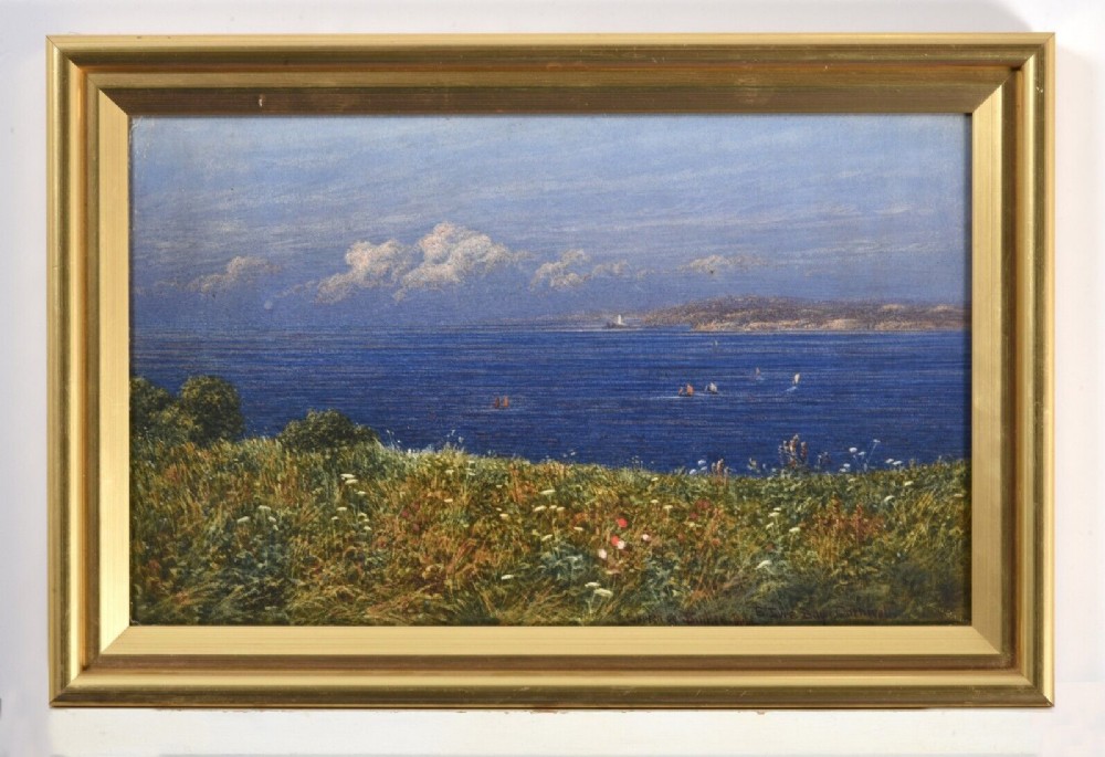 St Ives Bay Cornwall Watercolour Painting Tom Dudley 1857-1935