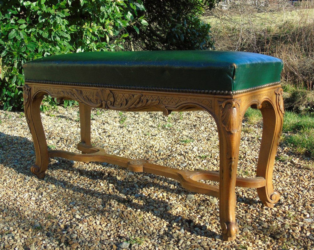 Victorian Oak Duet Stool Window Seat