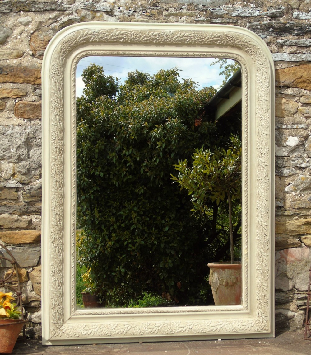 Antique French Painted Mirror 
