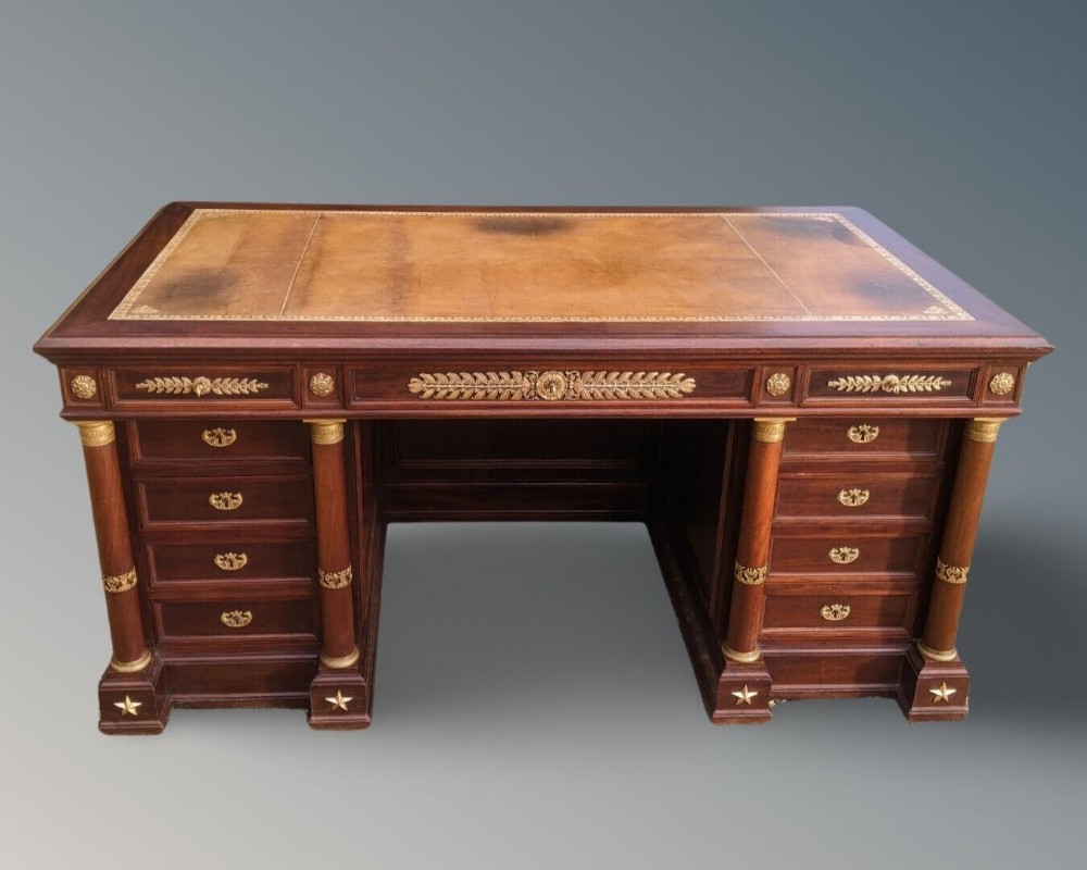 Quality Antique French Empire Desk & Matching Chair