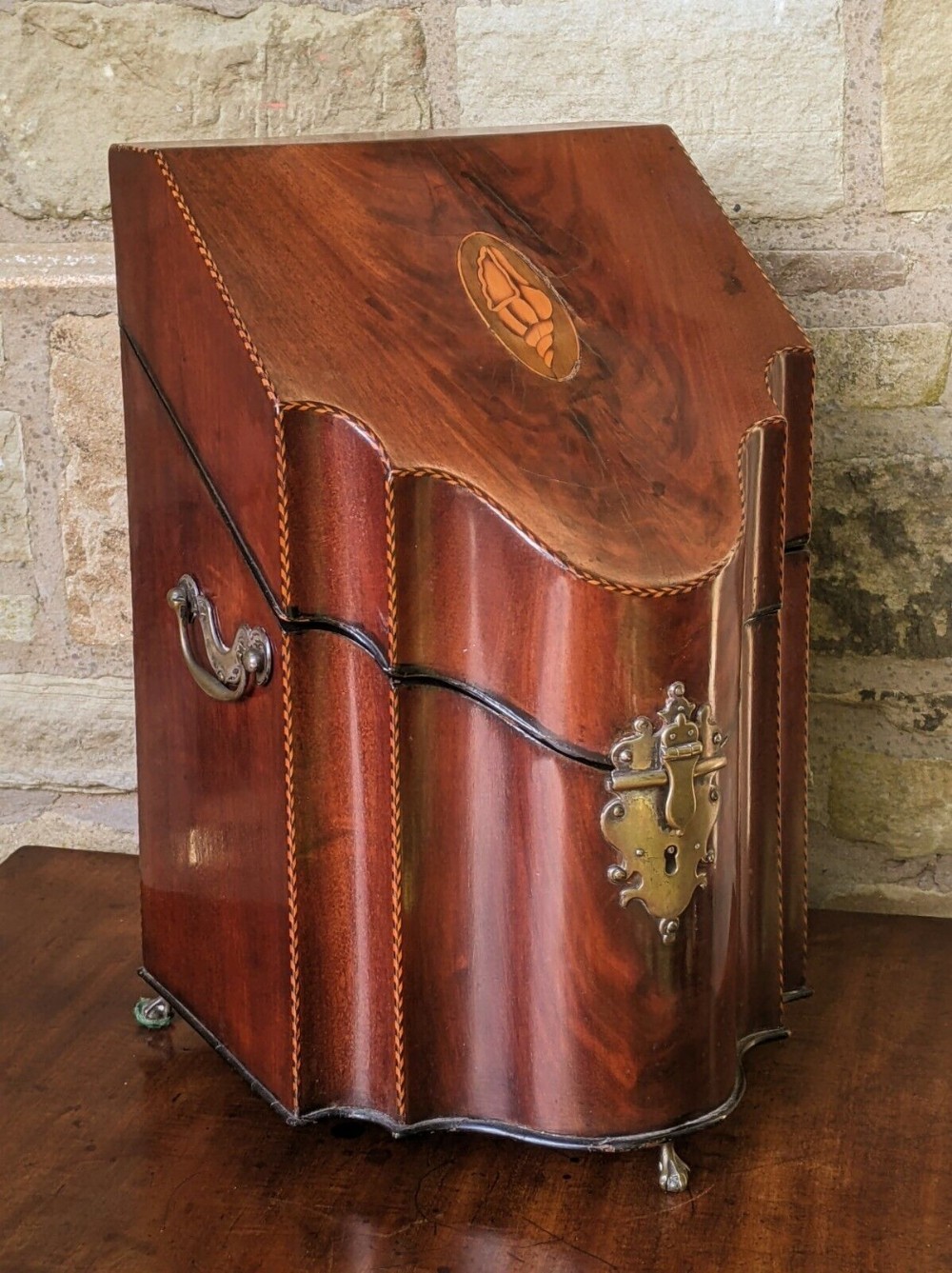 Antique George III Mahogany Knife Box