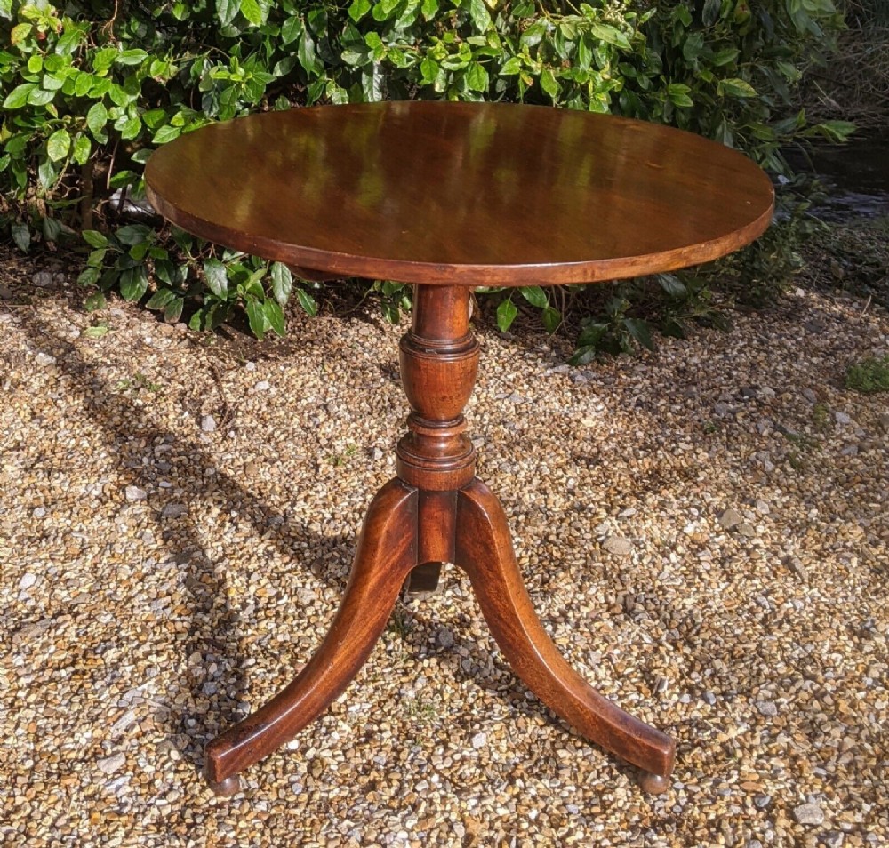 George III Mahogany Tilt Top Pedestal Table