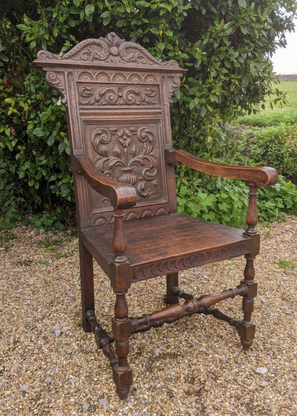 Antique 19th Century Oak Wainscot Chair