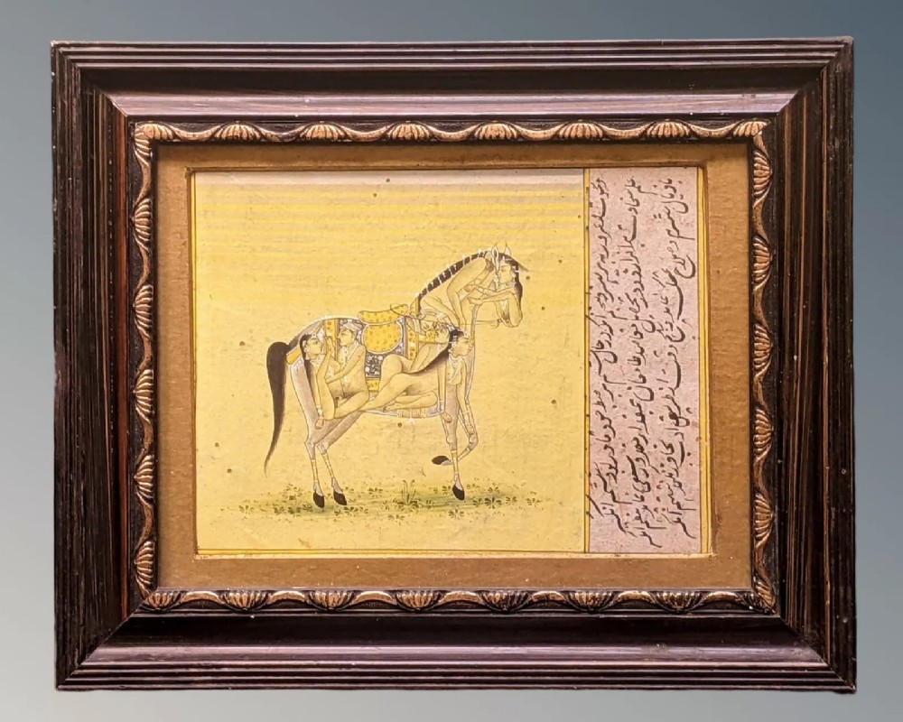 Antique Indian Erotic Painting 19th Century