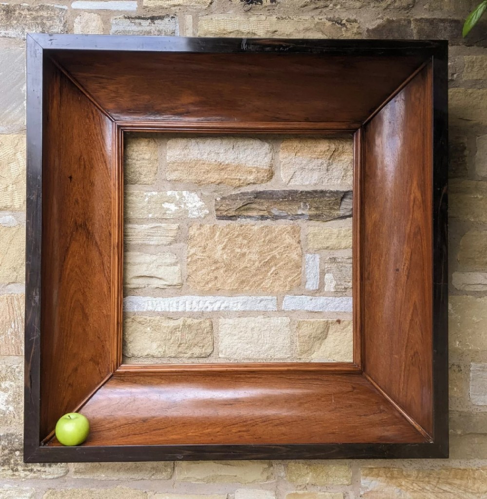 Antique Rosewood & Mahogany Curved Frame of Mammoth Size And Depth