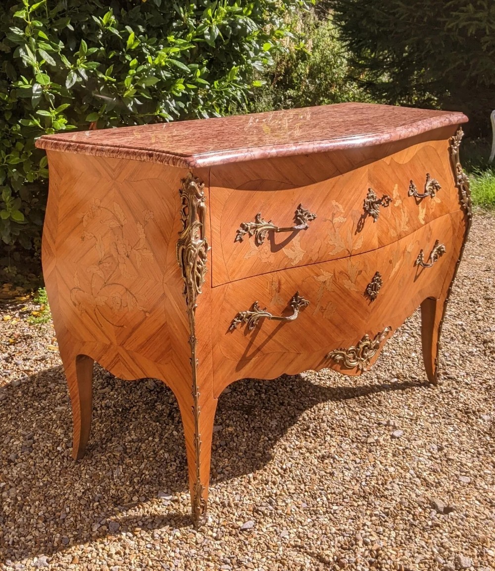 Superb Antique French Bombe Commode Chest