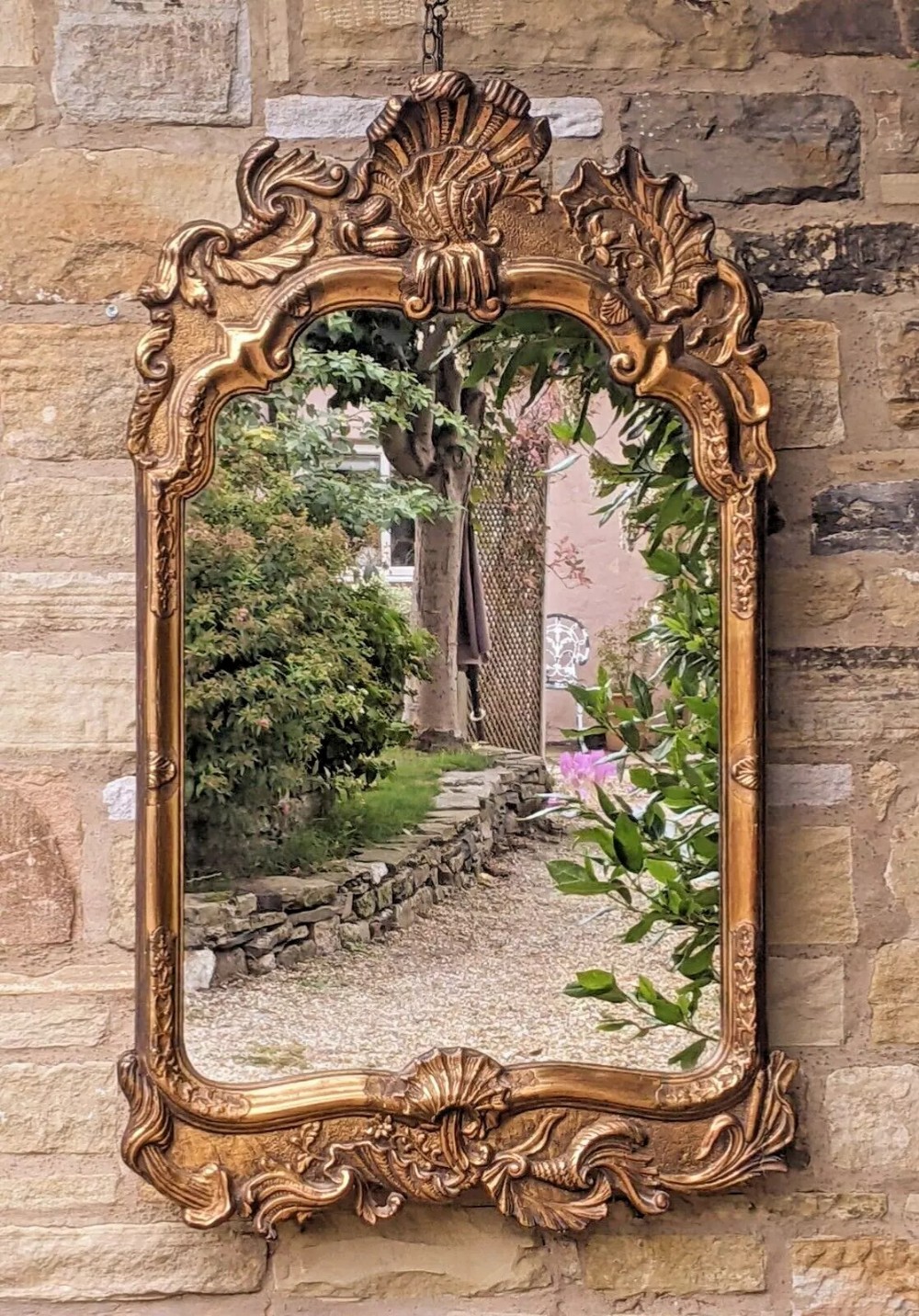Italian Rococo Style Gilt and Gesso Mirror Pier Glass
