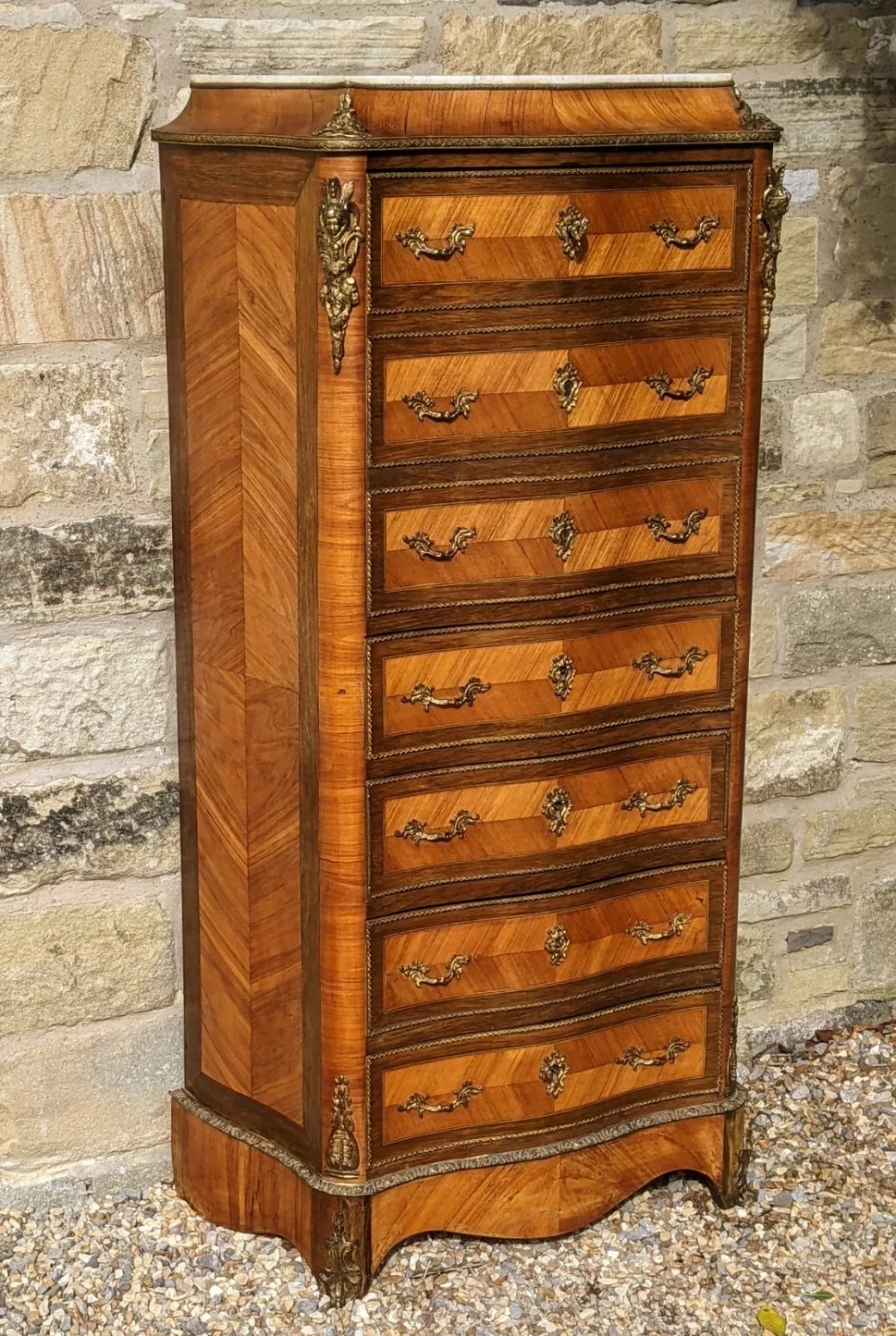Antique French Escritoire Bureau Cabinet