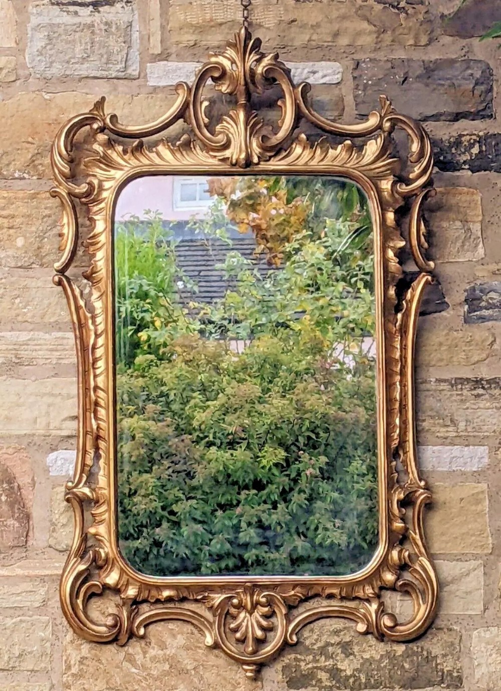 Antique Gilt Wood Rococo Mirror