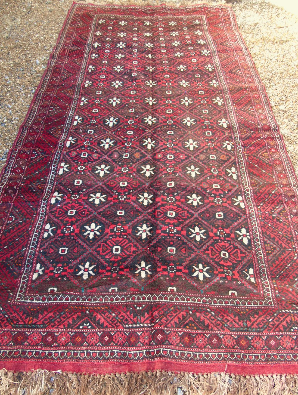 Antique Afghan Balouch Carpet Runner