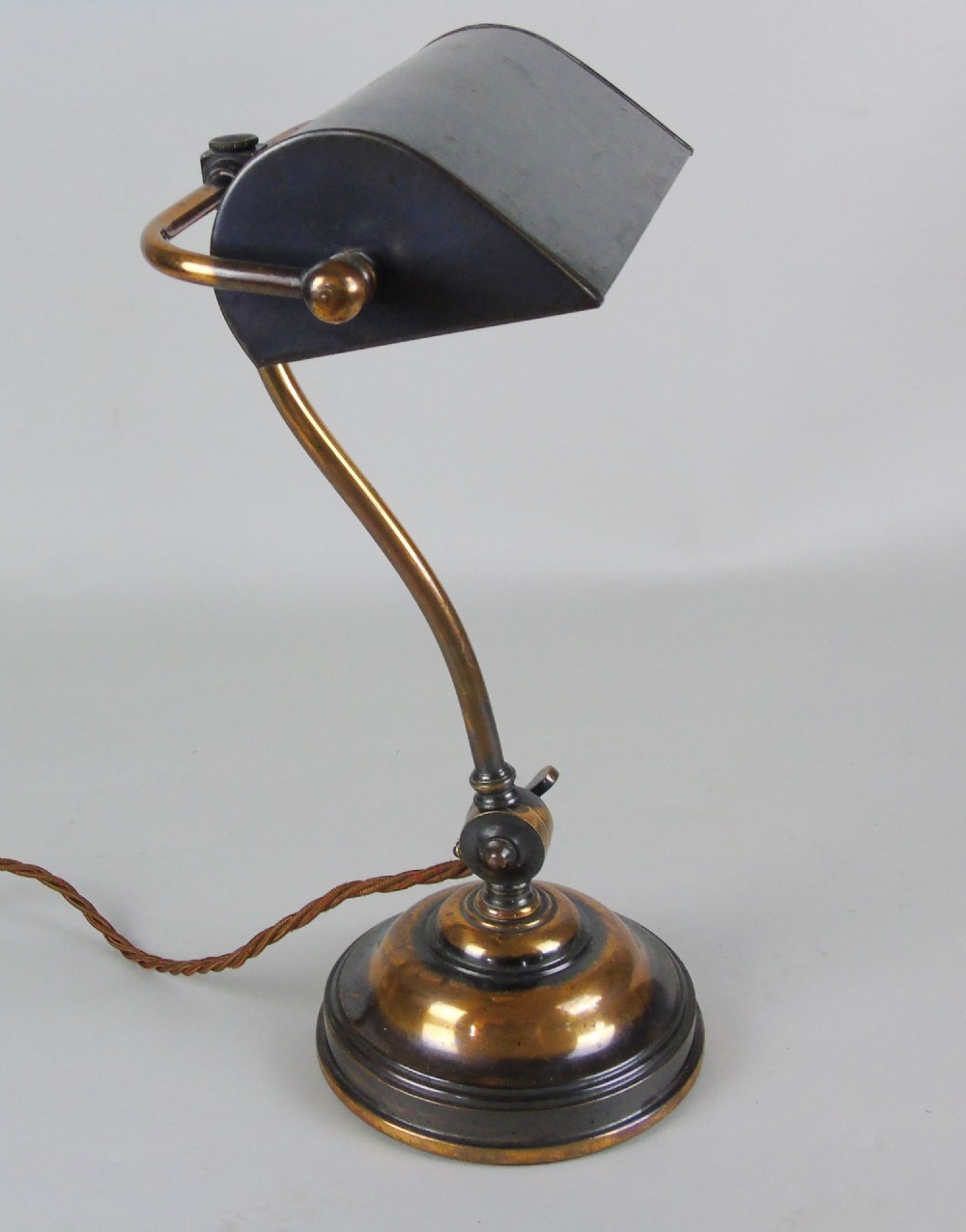 Antique Copper Desk Lamp Early 20th Century 