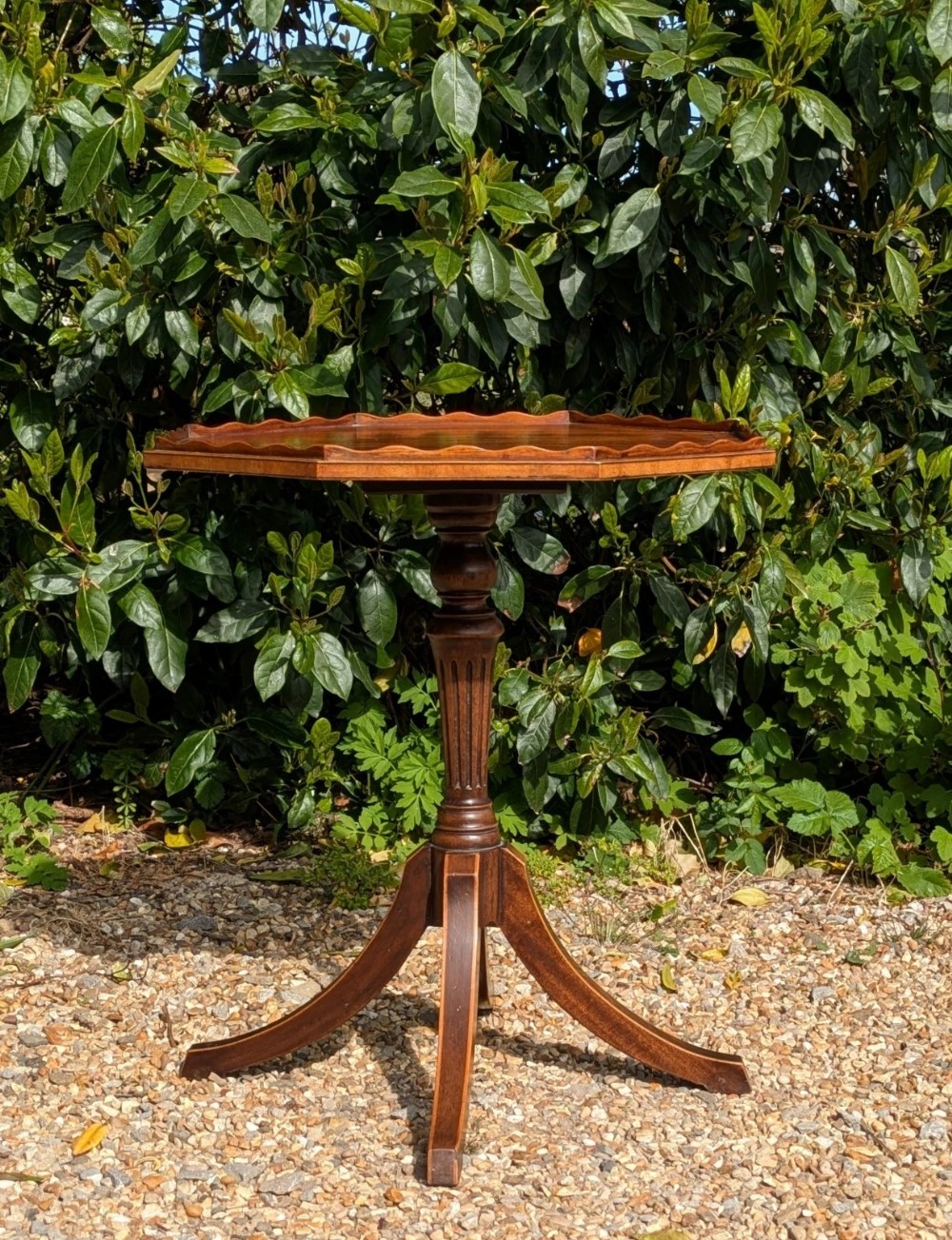Pretty Inlaid Mahogany Wine Table