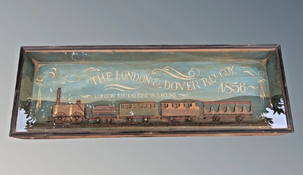 London to Dover Railway Company 3D Advertising Sign Folk Art