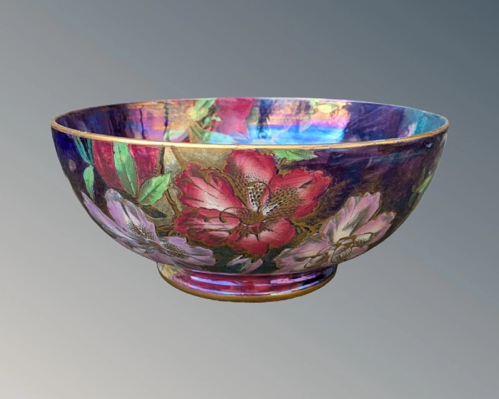 Large Maling Lustre Azalea Bowl