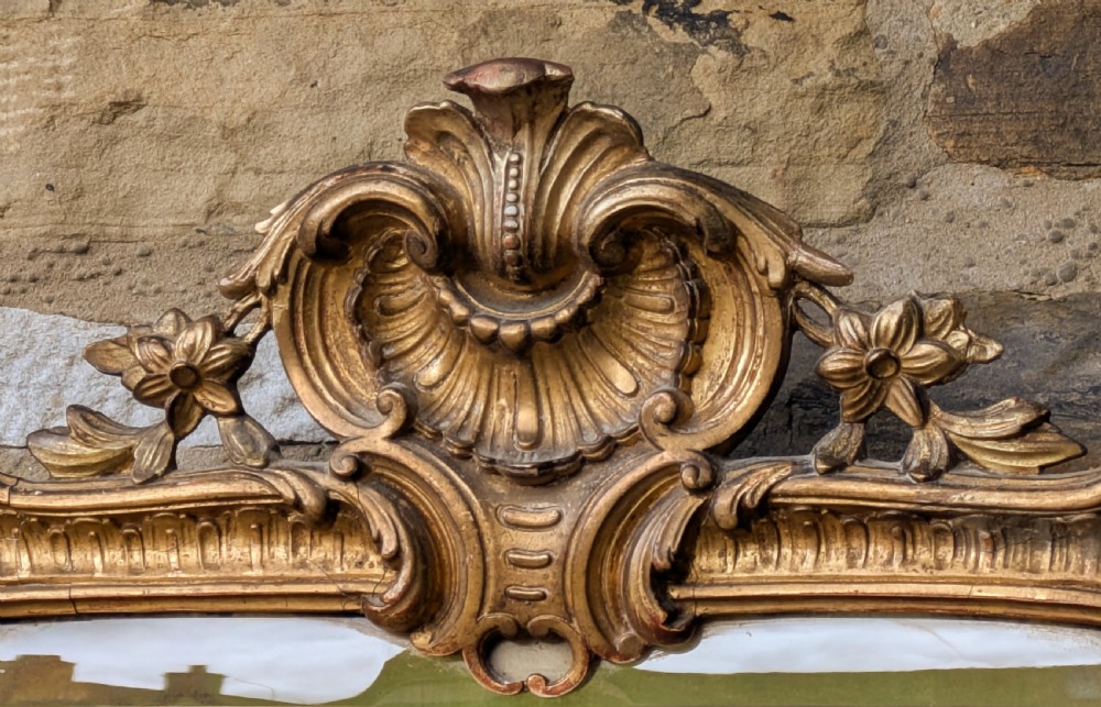 Antique French Rococo Gilt Mirror View V