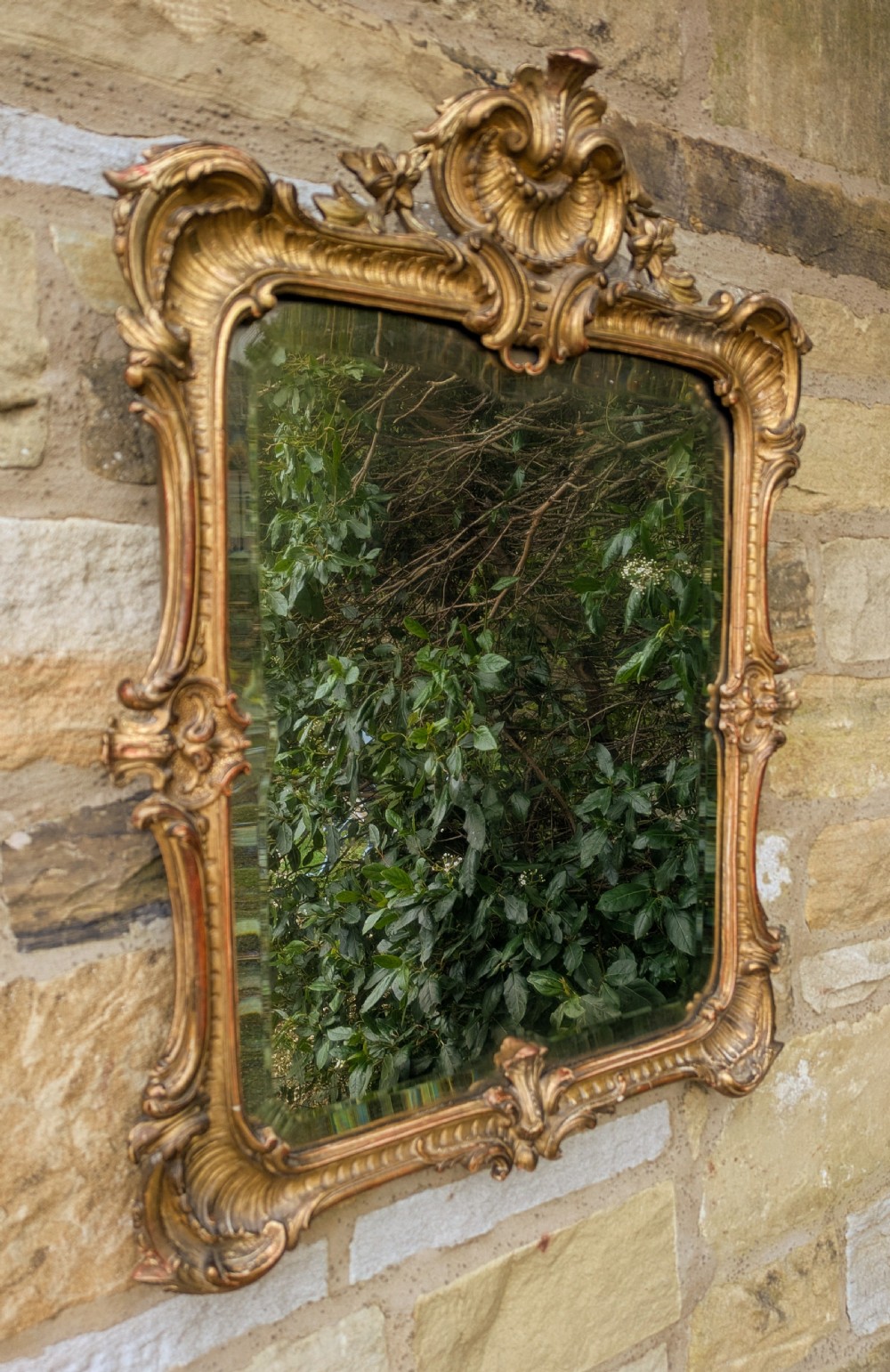Antique French Rococo Gilt Mirror View VII