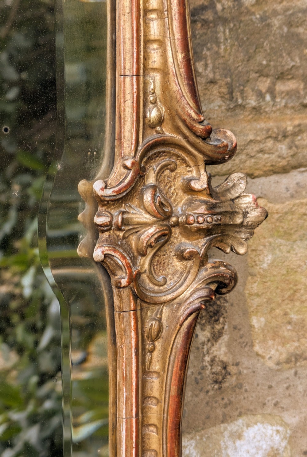Antique French Rococo Gilt Mirror View VIII