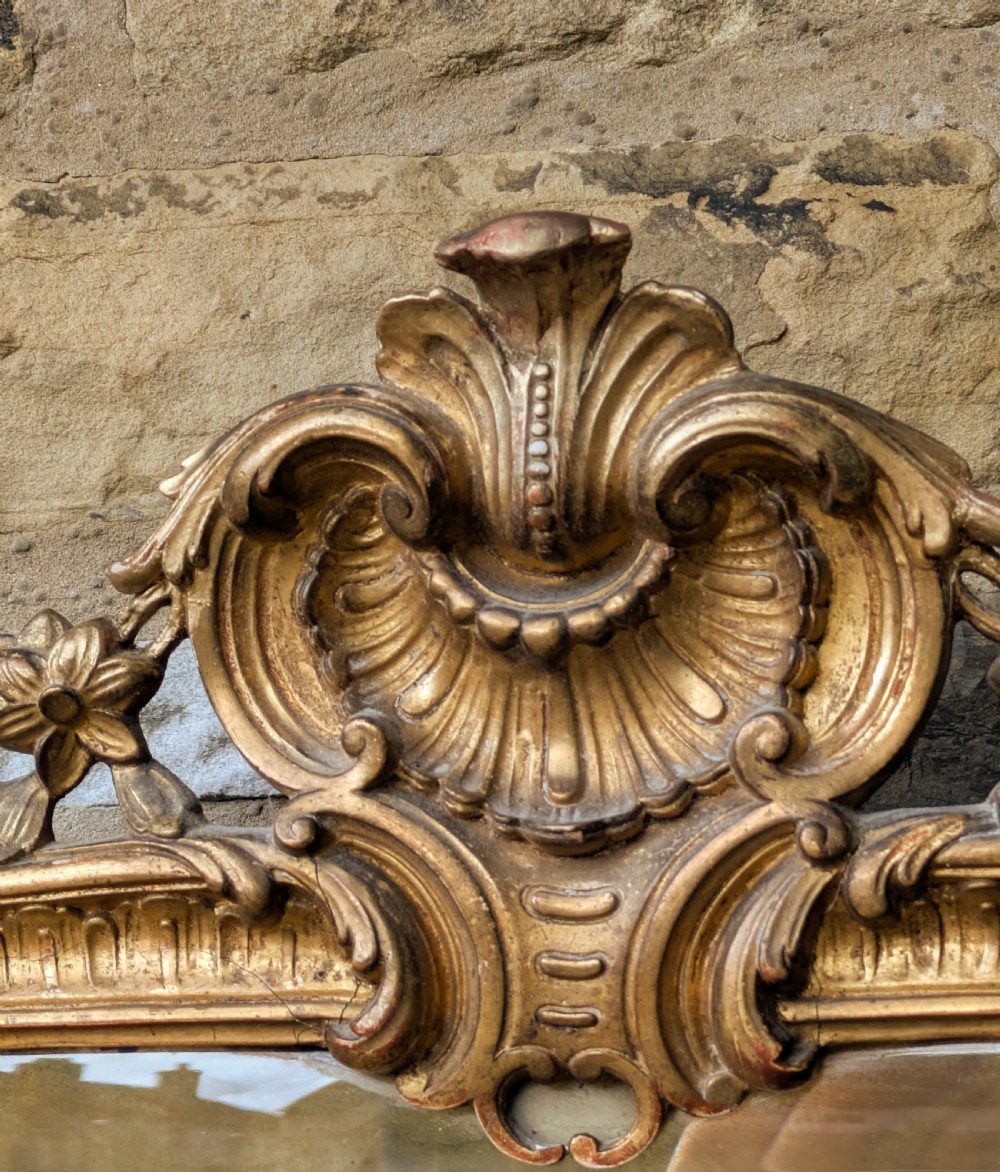 Antique French Rococo Gilt Mirror View IX