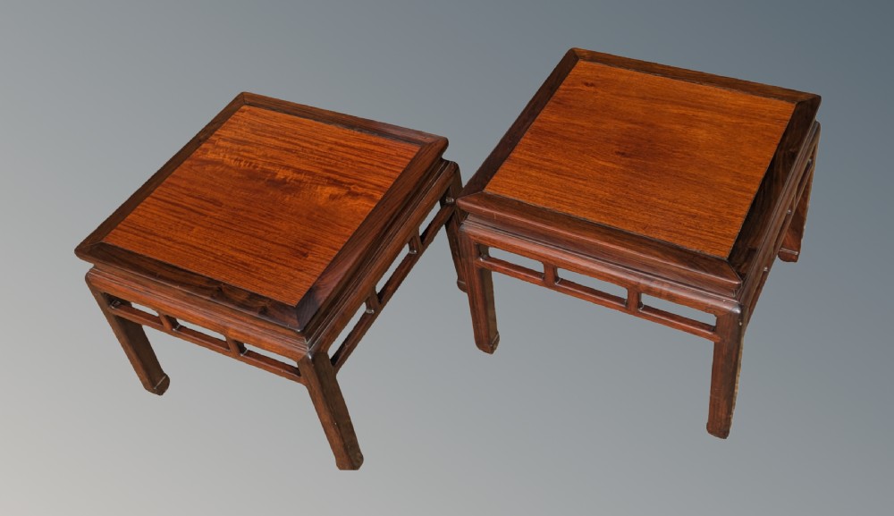Good Pair of Qing Period Chinese Huanghuali Tables View IX