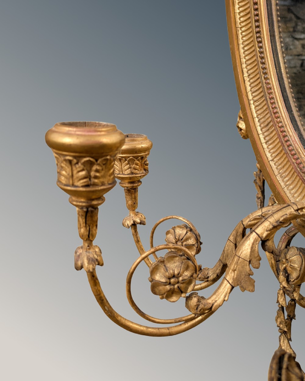 Fine Pair of Adam’s Style Oval Mirrors    19th Century View IV