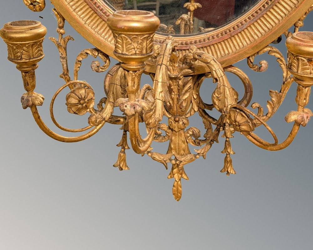 Fine Pair of Adam’s Style Oval Mirrors    19th Century View IX