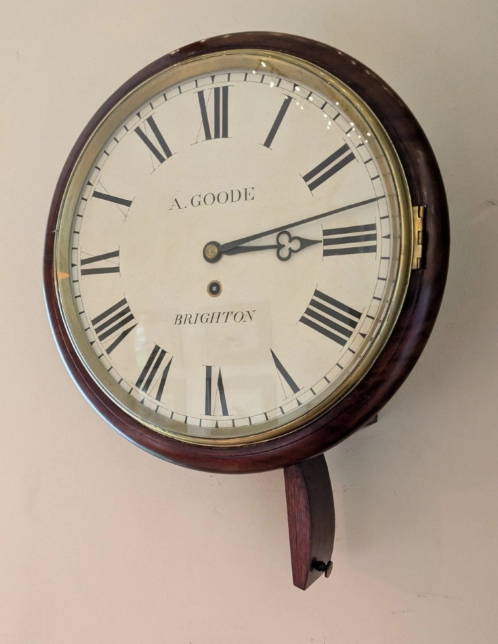 19th Century Mahogany Station Clock Fusee Movement View III