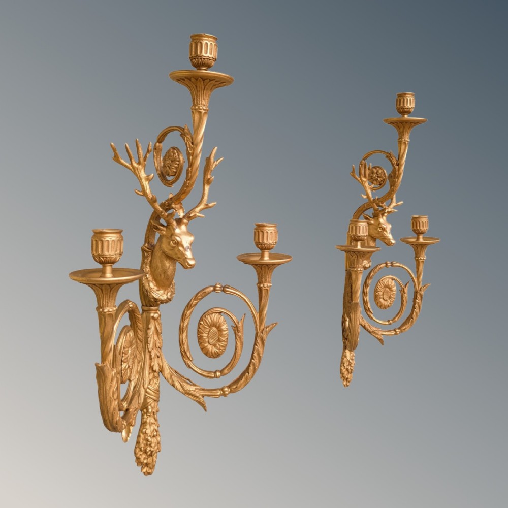 Louis XVI Gilt Bronze Wall Sconce Of Exceptional Quality 