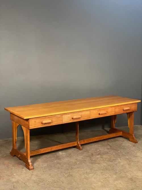 large oak prep centre table c1930 - CATEGORY: ANTIQUE TABLES - DATED 1930