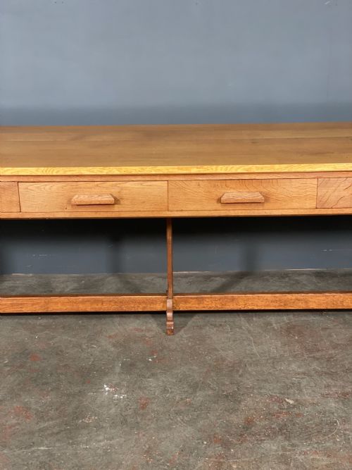 LARGE OAK PREP CENTRE TABLE C1930 - ADDITIONAL PHOTO 3