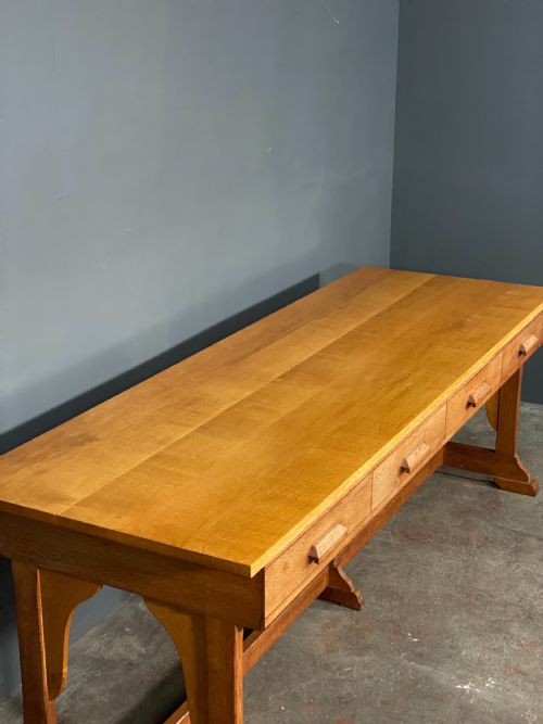 LARGE OAK PREP CENTRE TABLE C1930 - ADDITIONAL PHOTO 8