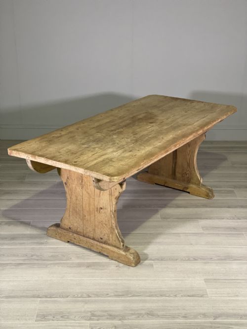 19TH CENTURY PINE REFECTORY TABLE - ADDITIONAL PHOTO 1