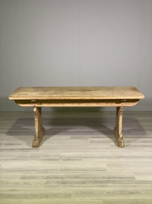 19TH CENTURY PINE REFECTORY TABLE - ADDITIONAL PHOTO 6