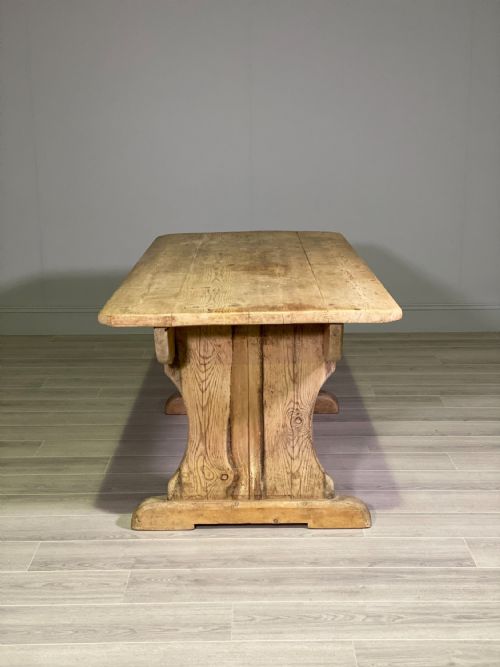 19TH CENTURY PINE REFECTORY TABLE - ADDITIONAL PHOTO 7