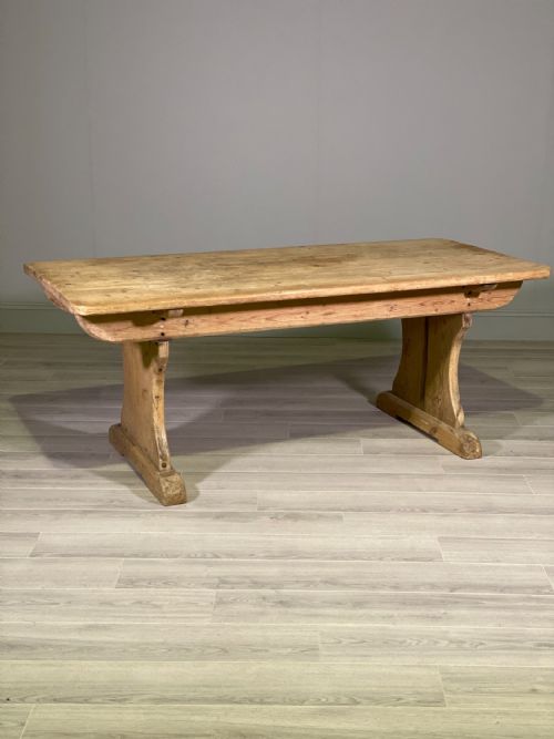 19TH CENTURY PINE REFECTORY TABLE - ADDITIONAL PHOTO 9