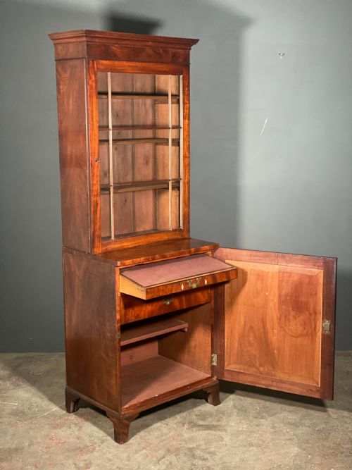 19th century bookcase writing desk - CATEGORY: ANTIQUE BUREAU - DATED 19TH CENTURY