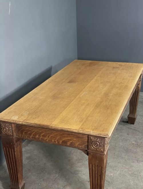 OAK LIBRARY TABLE BY JONES MOSS CO - ADDITIONAL PHOTO 5