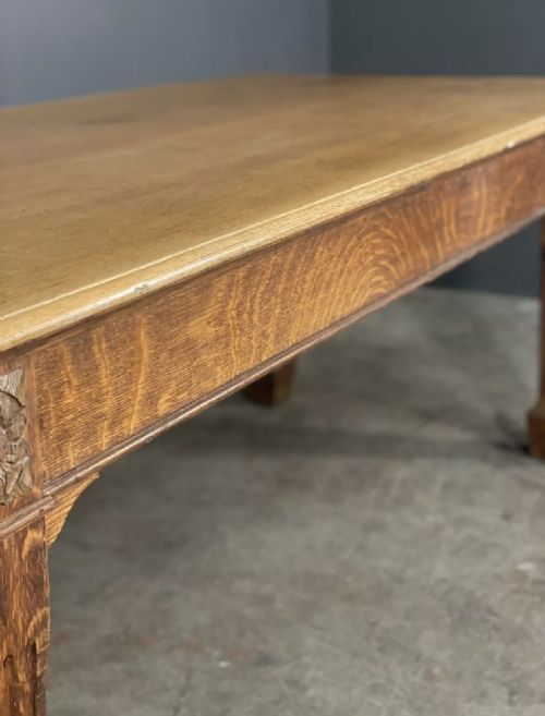 OAK LIBRARY TABLE BY JONES MOSS CO - ADDITIONAL PHOTO 9