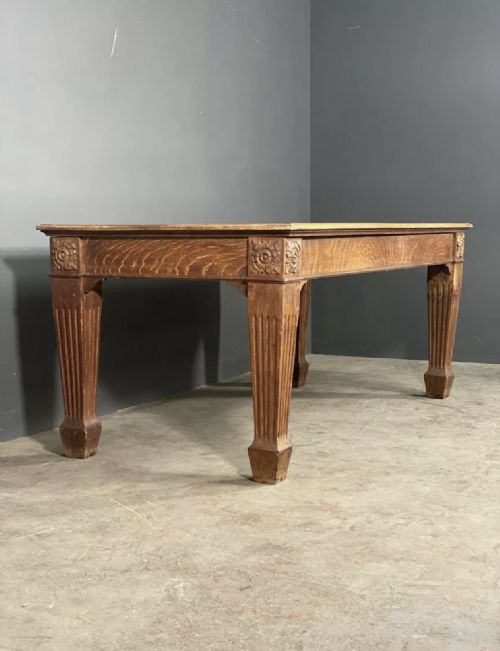 OAK LIBRARY TABLE BY JONES MOSS CO - ADDITIONAL PHOTO 11
