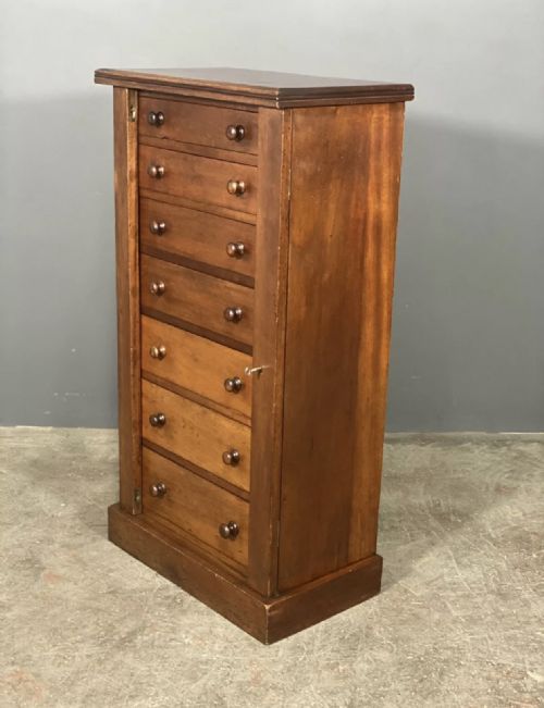 edwardian mahogany wellington chest - CATEGORY: ANTIQUE CHEST OF DRAWERS - DATED EDWARDIAN