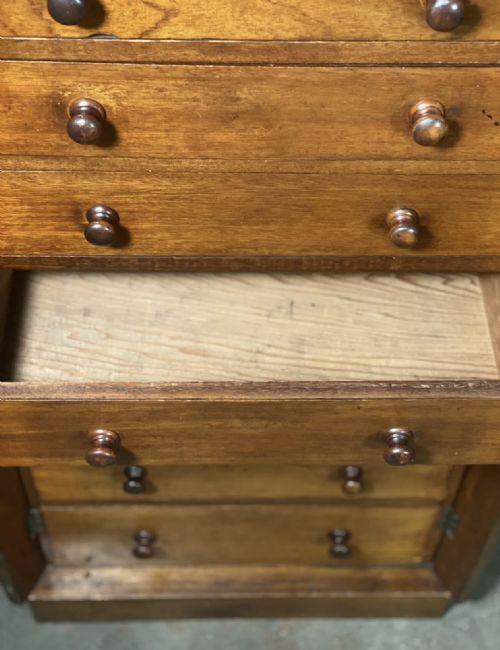 EDWARDIAN MAHOGANY WELLINGTON CHEST - ADDITIONAL PHOTO 9